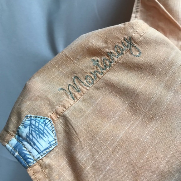 Mantaray Orange Button Down Shirt - Picture 7 of 11